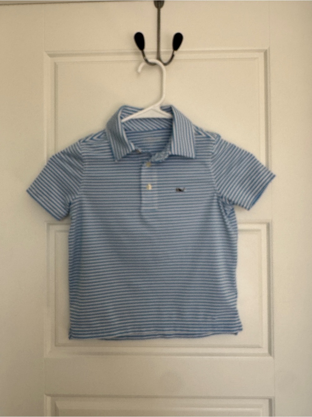 Vineyard Vines Shirt Boys Size 5 Striped Short Sleeve Whale Youth Casual Preppy